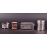 A George V period German silver box and further Continental silver items the box by L. Neresheimer &