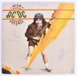 A signed AC/DC 'High Voltage' LP (Atco Records) features the 5.10 version of 'It's a Long Way to the