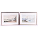 John F Branegan (1843-1909) Irish a pair of Cornish coastal watercolours, Pradanack Point,