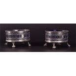 A pair of Victorian silver salts Birmingham 1852, by Gough & Silvester (William Gough) with