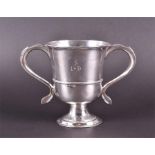 A George III silver twin-handled loving cup Newcastle 1774, by John Langlands I, the body of plain