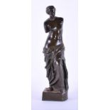 A large 19th century bronze depicting Venus de Milo or Aphrodite of Milos, possibly Grand Tour,