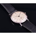 A Baume gentleman's mechanical wristwatch the signed silvered dial with slim baton hour markers, and