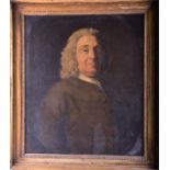A late 19th century portrait of a gentleman possibly an over painted print, in a gilt gesso frame,