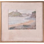 J. A. Hackley (20th century) British Cricceth Castle, 1930, watercolour, signed and dated to lower