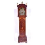 A George III mahogany long case clock by James Bush of London the brass domed top dial with silvered