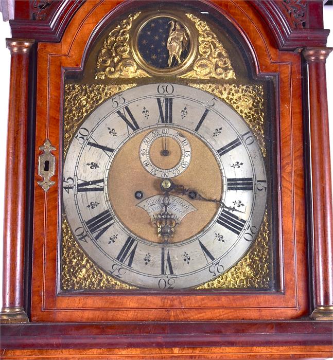 A George III mahogany long case clock by James Bush of London the brass domed top dial with silvered - Image 2 of 2