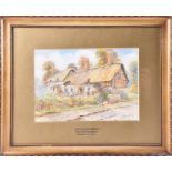 Ernest Potter (19th/20th century) British two watercolours of cottages entitled Shakespeare's