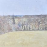 James Robert Lee (contemporary) British Toward Long Grove, oil on board, framed, 61 x 59 cm.