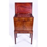 Attributed to Gillows. A rare George III mahogany shell collecting cabinet and contents, c1780-95