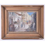 J. A. Hackley (20th century) British a north African street scene, oil on board, framed and