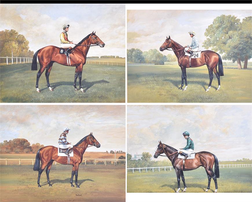 Brian W. Bysouth (20th century) British a set of four famous derby winners, to include Sir Ivor,