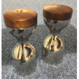 A pair of 21st century Robert Welch 'Limbrey' salt and pepper mills designed by Robert Welch in