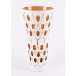 An extremely rare and large Czech Borské Sklo cased, cut and gilded 'Expo 58' vase designed by