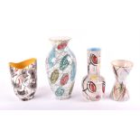 Four 1959s-60s Italian Fratelli Fanciullacci vases designed by Demetrio Fanciullacci, comprising a