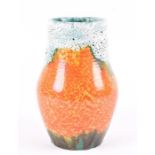 A 1920s-30s John Steventon & Sons Royal Venton Ware 'Ming' range art pottery vase the uranium orange