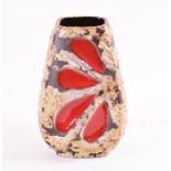 A scarce 1960s-70s West German Emons & Söhne (ES Keramik) 'Petal' vase designed by Willi Hack, the