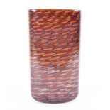 An interesting 1960s-70s Murano glass vase in the manner of Barovier & Toso, the oval section body