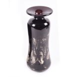 A late 20th century studio glass vase by an unidentified glass artist, possibly American or