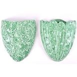 Two 1950s-60s SylvaC wall pockets shape no.2247 moulded as a group of stylised cacti, shape 2050