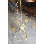 A contemporary large Italian 'Sputnik' chandelier the spherical form comprised of a gold-finished