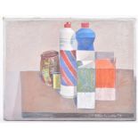 William Kempster (1914-1976) British still life with washing up liquid, 1975, tempera on canvas (