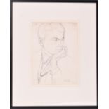 Alfred Aaron Wolmark (1877-1961) Polish Portrait of Godfrey Winn, 1925, pencil and ink, signed and