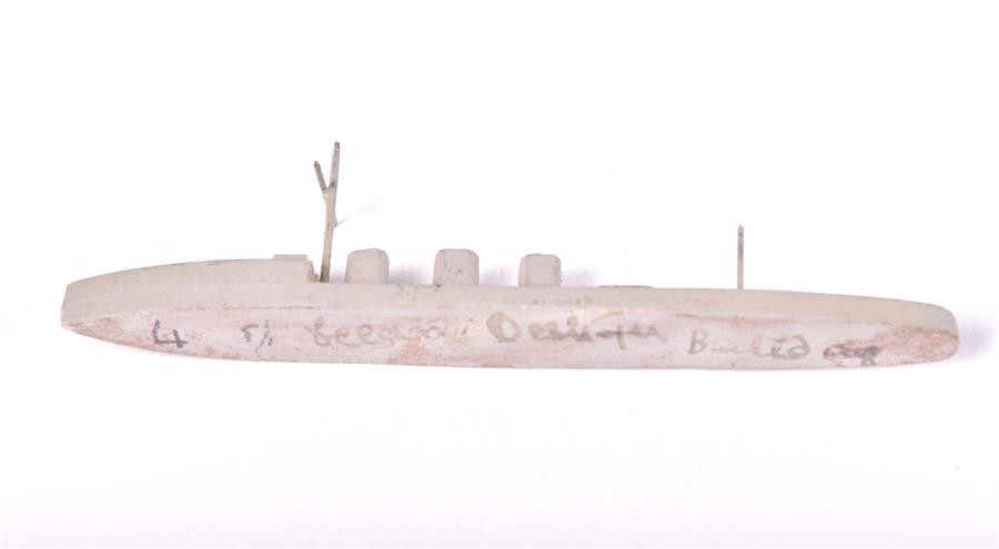 A large collection of 61 Bassett-Lowke and other WWI and WWII waterline model ships painted in - Image 10 of 15