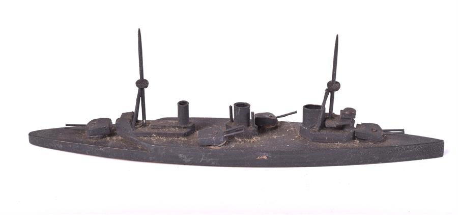 A large collection of 61 Bassett-Lowke and other WWI and WWII waterline model ships painted in - Image 13 of 15