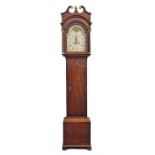 A George III mahogany longcase clock of shipping interest by Jonathan Chance of Chepstow the painted