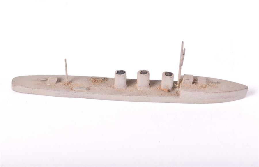 A large collection of 61 Bassett-Lowke and other WWI and WWII waterline model ships painted in - Image 9 of 15