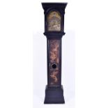 A late 18th chinoiserie lacquered longcase clock with movement by William Harris of London  the