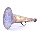 An antique brass loud hailer / horn, possibly for use in rowing / public announcements  54 cm