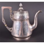 A Russian silver coffee pot, with marks for the 5th Artel Moscow 1908 - 1917, 84 standard, of