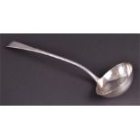 A George III silver soup ladle London 1797, by William Eley and William Fearn, of plain form with