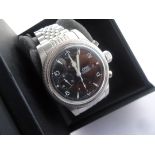 Oris Big Crown Chronograph 42mm case Stainless steel bracelet.BLack dial.Watch comes with box and