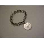 TIFFANY & CO. Return to Tiffany Round Tag Charm Bracelet