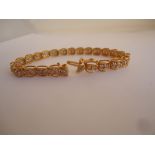 5CT 10K Yellow Gold Tennis Bracelet