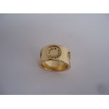 Louis Vuitton band style ring composed of 18k Yellow Gold