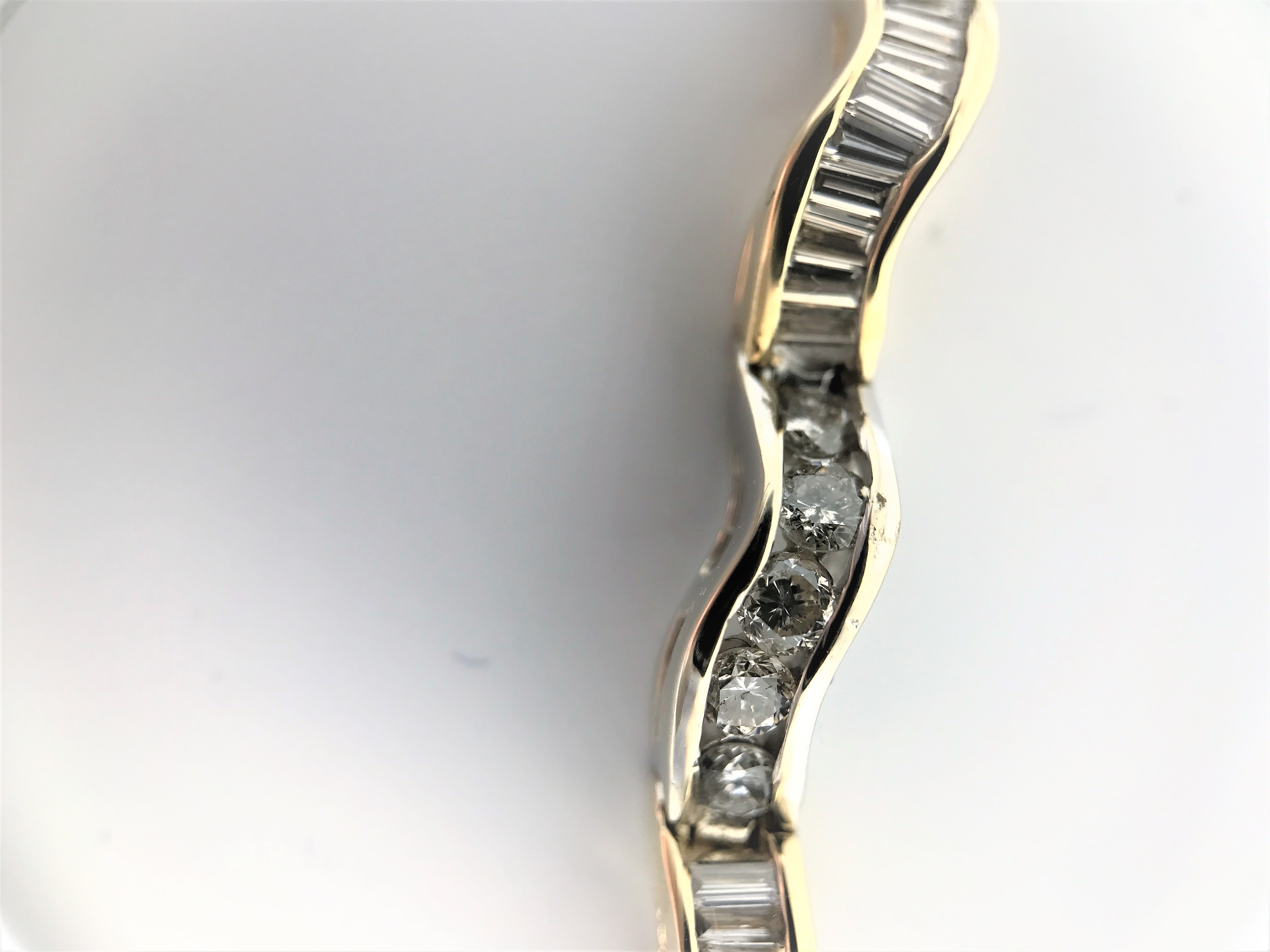 Tennis 14k bracelet 4ct with Cert - Image 4 of 6