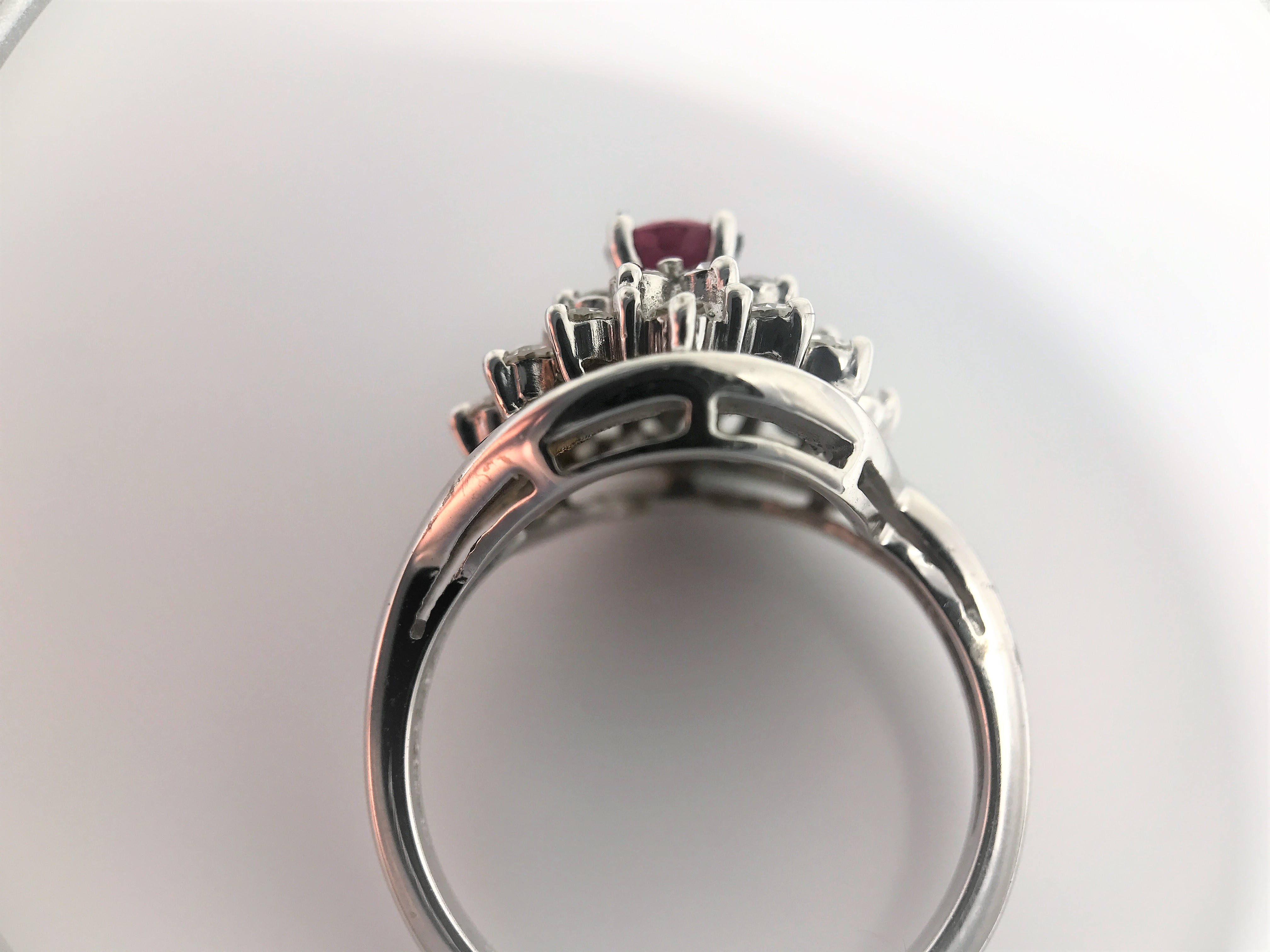 14k White Gold Ring Total weight: 3.3 gram - Image 2 of 3