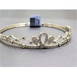 Unused 14ct White Gold Bangle. Diamond Clarity: Si2 -1. Colour: GH.Total weight: 11.78gram. RRP: