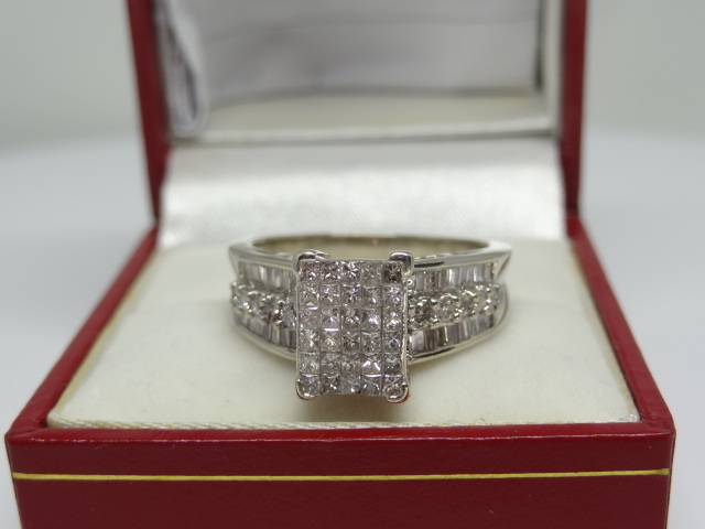 Pave Princess Diamond Ring