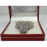 Pave Princess Diamond Ring