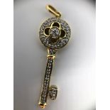 Diamond Key Pendant