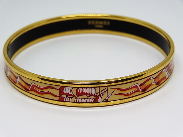 Hermes Printed Enamel Bracelet