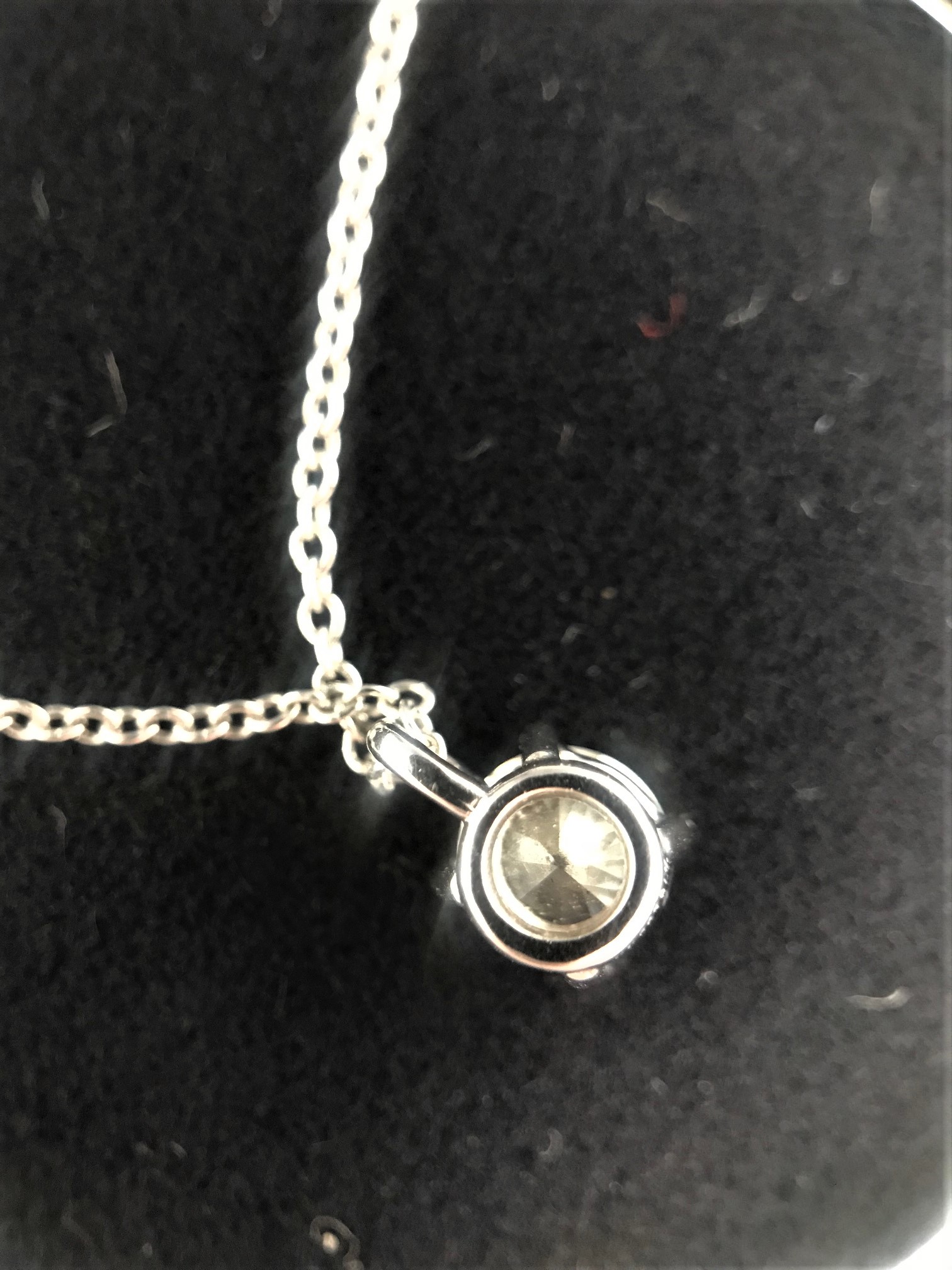 Tiffany solitaire 0.31Ct platinum pendant - Image 2 of 2