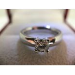 Bucherer solitaire 18K 0.60 CT diamond ring