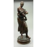 Coudray, Georges Charles (1863 Paris 1932) Orientale. Bronze mit brauner Patina. Auf runder,