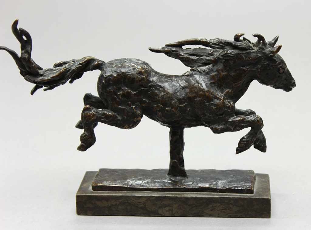 Sintenis, Reneé (1888 Glatz-Berlin 1965) "Springendes Shetlandpony". Bronze mit dunkelbrauner - Image 2 of 4